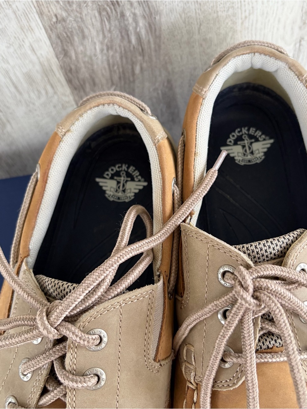 Dockers Beacon Men’s Leather Boat Shoes Brown US 10.5 Nautical Comfort Preppy - Picture 7 of 13